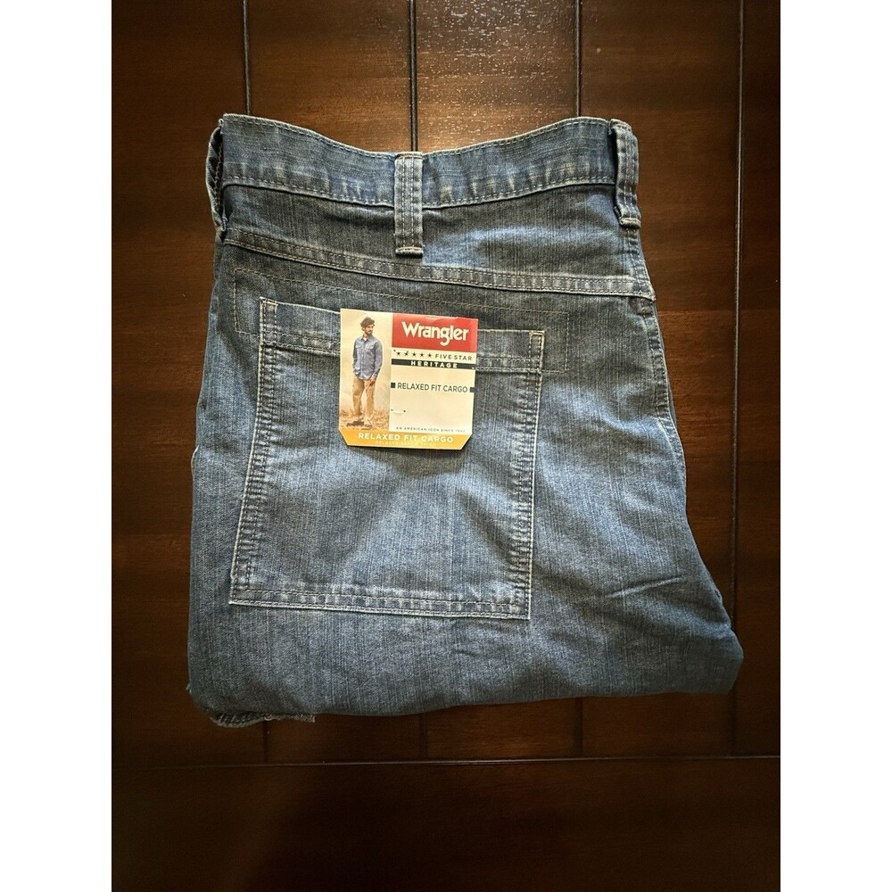 🔥Wrangler Men's Cargo Jeans 6 Pocket  - Relaxed Fit - 1070LGWDS Sz 42x30